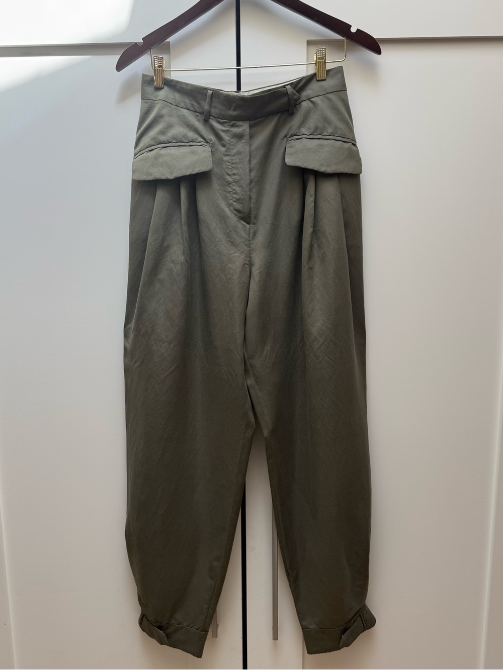 Sportmax Vintage Pleated Silk Trousers